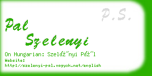 pal szelenyi business card